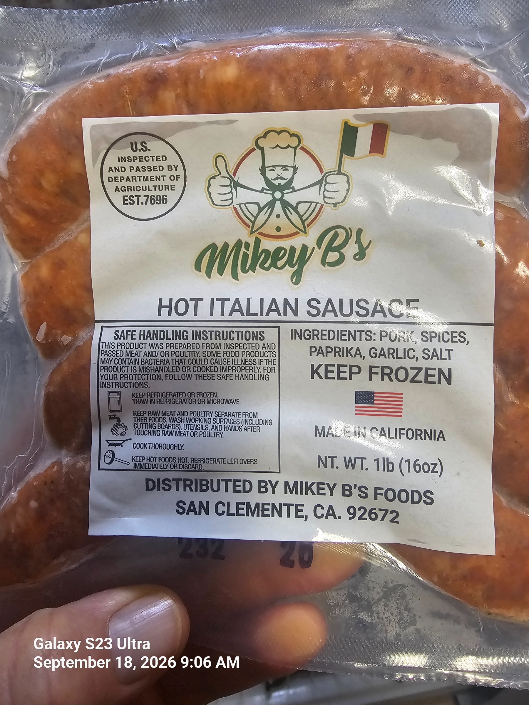 Mild Italian Pork Sausage — photo 1 of 1
