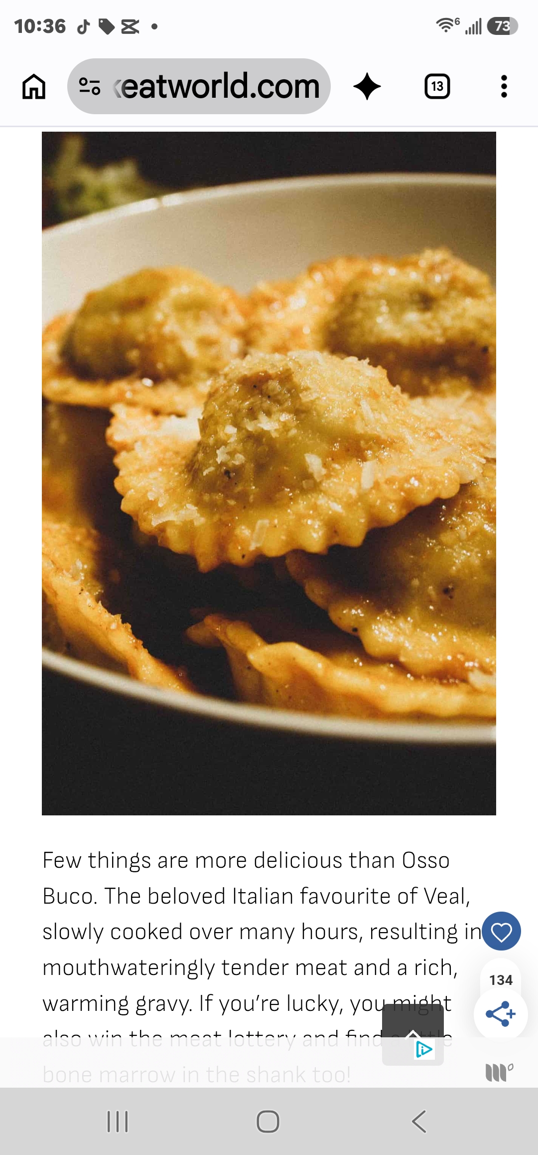 Short rib beef ravioli — photo 1 of 1